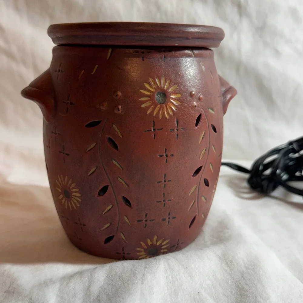 Lang Candles Primitives Electric Melting Pot Brown Excellent Sunflower 0636002